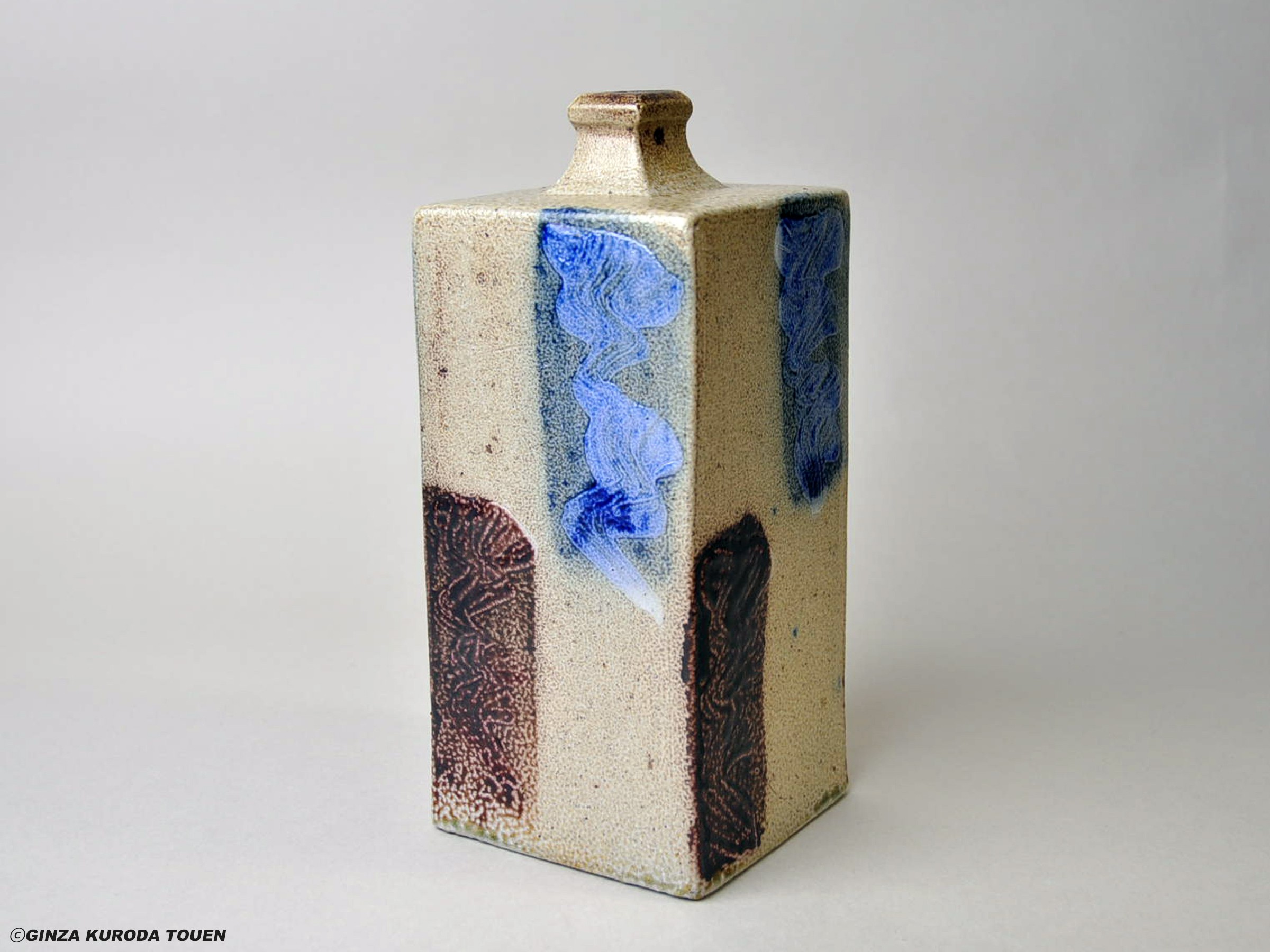 Shoji Hamada: Square vase, Salt glaze