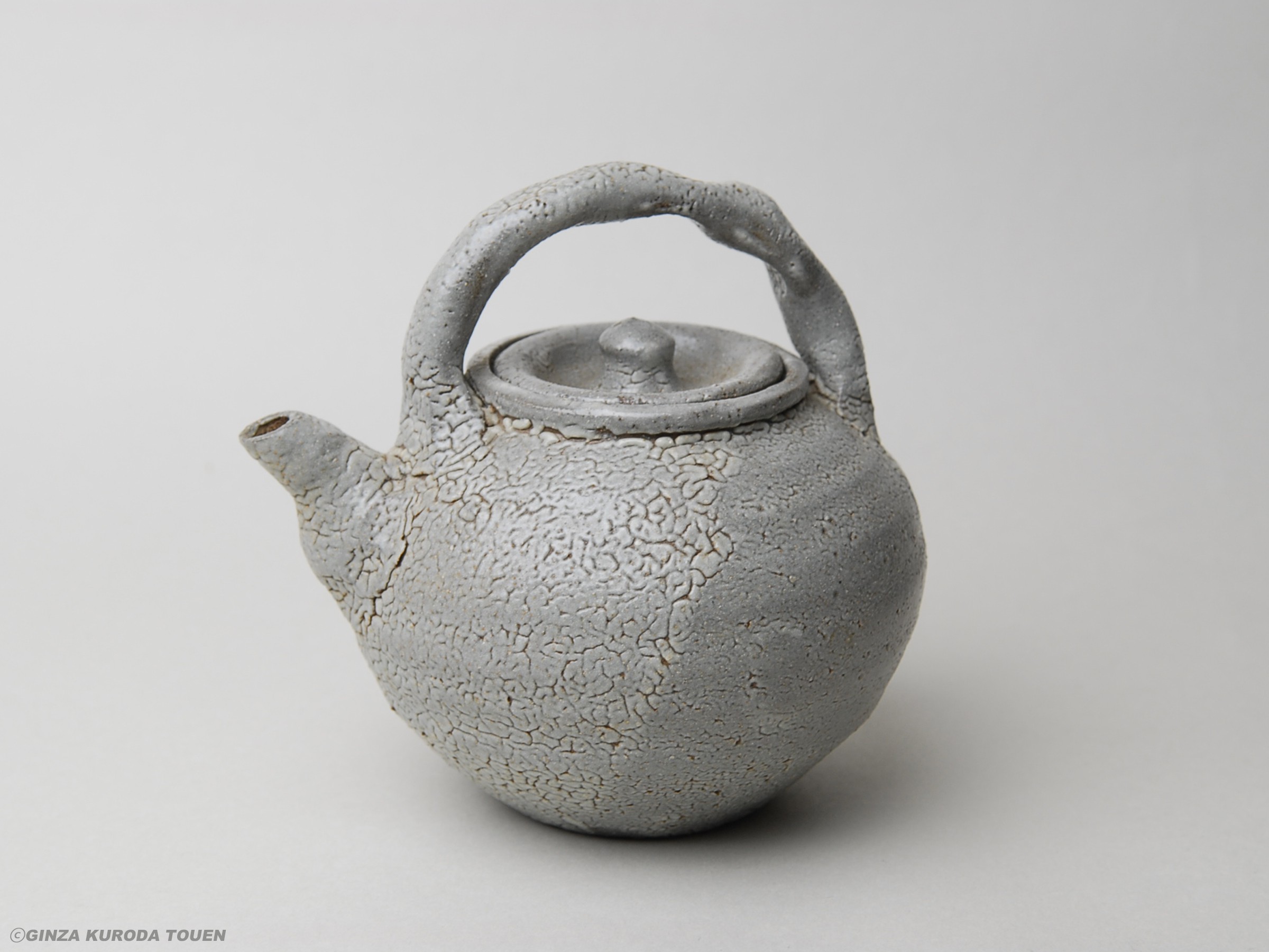 Munemaro Ishiguro: Tea pot, Kairagi (Shark skin texture)